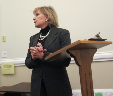 Karen Christensen before the Finance Committee.