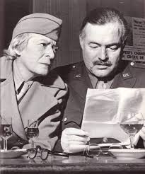 Janet Flanner with Ernest Hemingway.