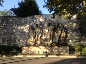 Embankment Wall of the Cimitière de Passy: "A NOS HEROS." Photo: Joan Schenkar