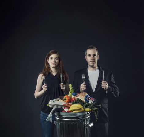 "Just Eat It' filmmakers Jen Rustemeyer and Grant Baldwin. The film will be shown at the Mahaiwe Theatre on April 11.