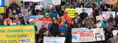 The demonstration of support for divestment.
