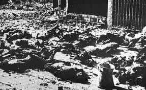 The remains of Dresden inhabitants caught in the 1945 firestorm.