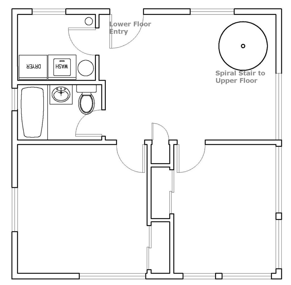 Before renovation, the ground floor plan.