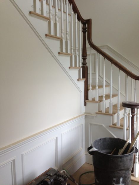 The foyer in its pristine state after construction.