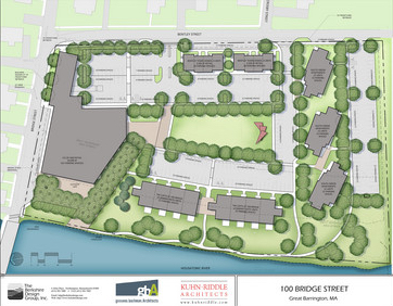 A rendering of the 100 Bridge Street project, with the Berkshire Co-op Market as an anchor tenant.