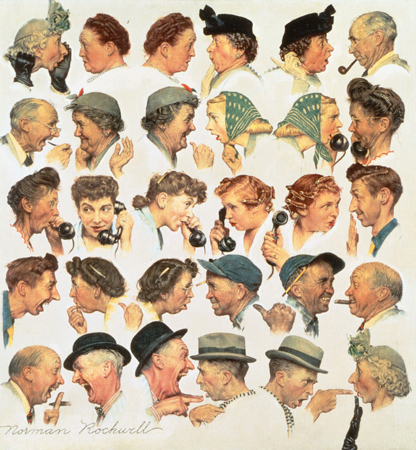 Norman Rockwell (1894-1978), "The Gossips," 1948. Painting for "The Saturday Evening Post" cover, March 6, 1948. Oil on canvas. Private collection. ©SEPS: Curtis Publishing, Indianapolis, IN