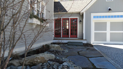 Mudroom entrance in early spring. Photo: Craig Okerstrom-Lang