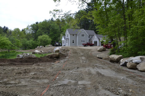 Driveway layout with separate boulders and rough grading. Photo: Craig Okerstrom-Lang