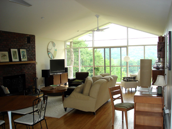 The living room after restoration.