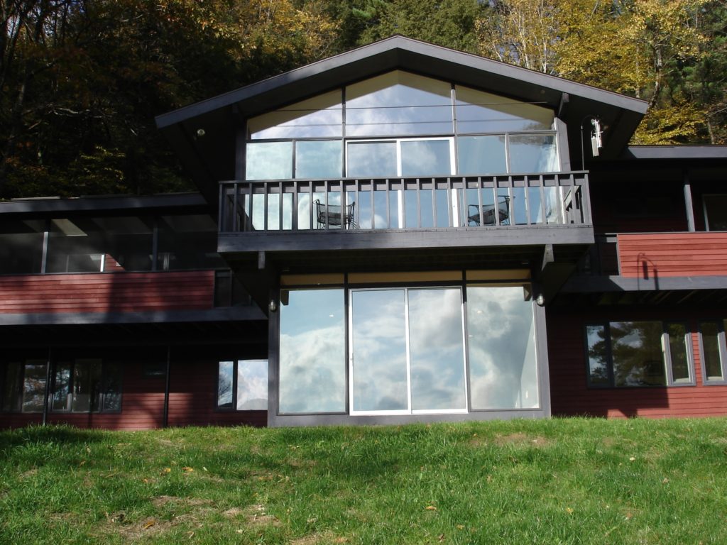 Before restoration, the front of the house.