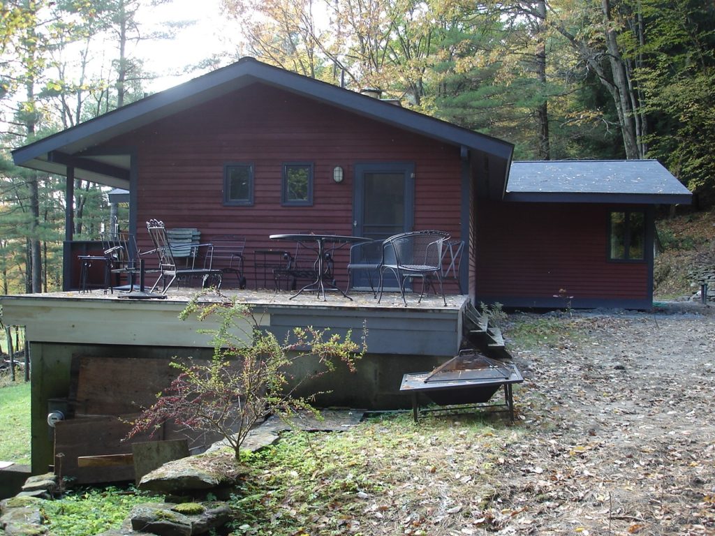 Before restoration, the house from the master bedroom side.