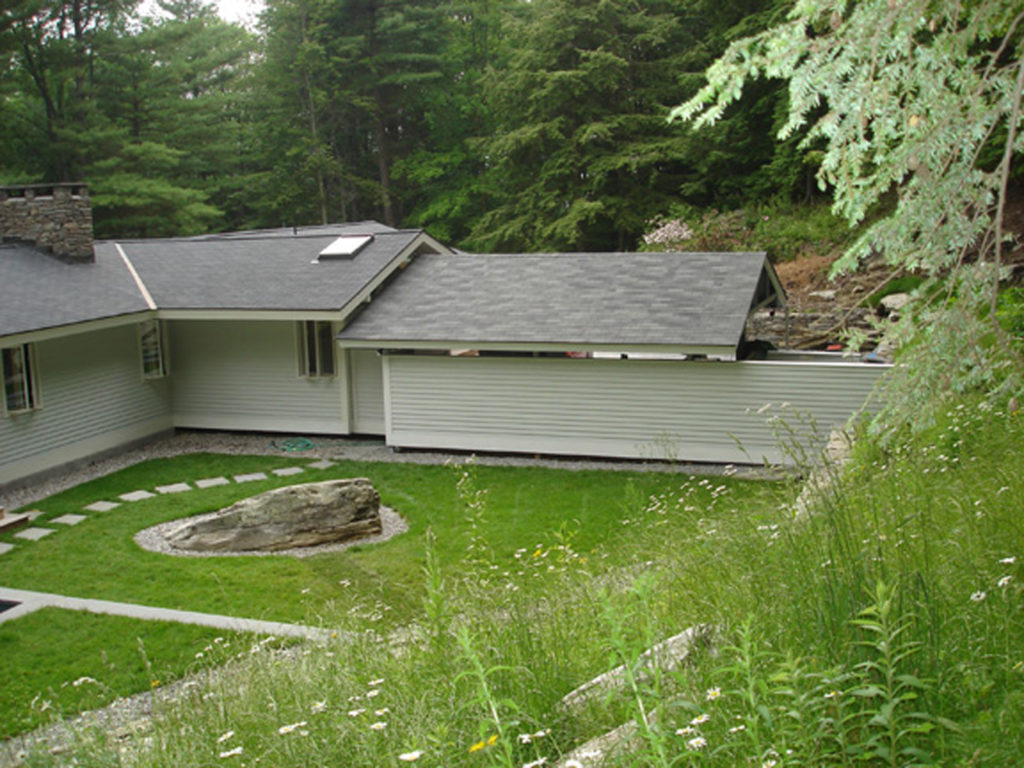 The right side of the house after restoration.