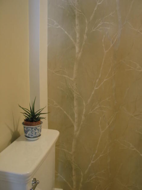 Another view of the “Birch” powder room. Photo: Erica Fay