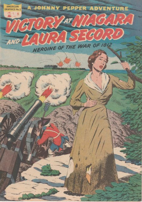 Great Barrington native Laura Secord is exhausted, having trekked miles to warn the British army of an impending attack, as depicted on the cover of American Graphics No. 2.