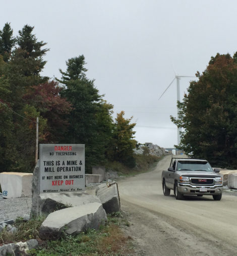 The entrance to the Williams Stone Company quarry in East Otis. Photo: Heather Bellow
