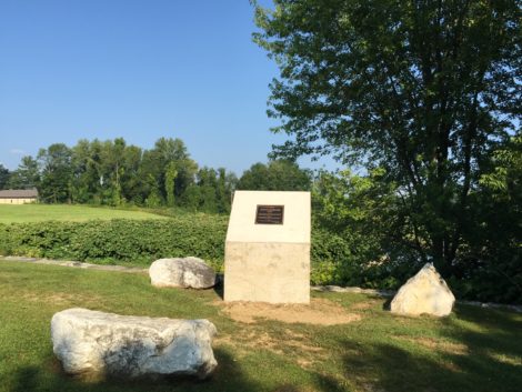 The UFO monument when it was put in place earlier this month.