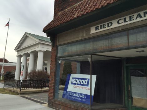 Tied Cleaners, with the Great Barrington Post Office next door where postal workers may be exposed to contamination from the former dry cleaning operation.