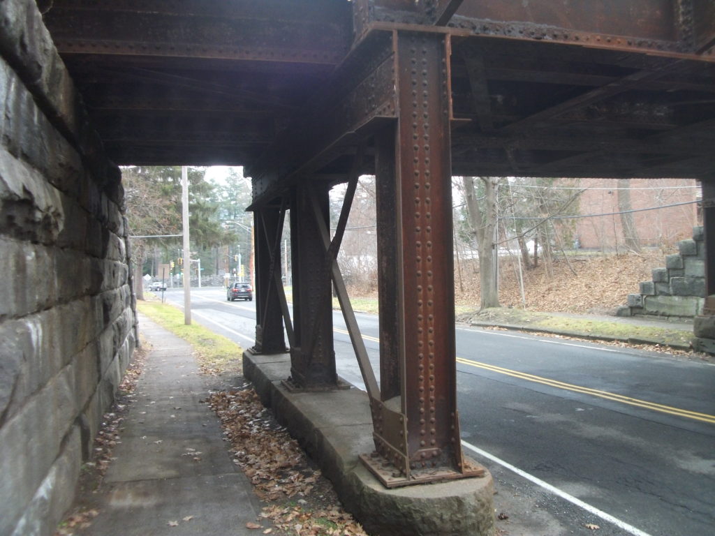 The St. James Place underpass has provided safe passage beneath the railroad track since 1901. Photo: Bernard Drew