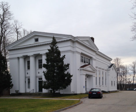 The old Stockbridge Town Hall, adjacent to the Congregational Church.