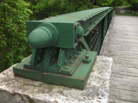 The bridge near the old Butler estate (13) only allows foot traffic today. (Bernard Drew photo)