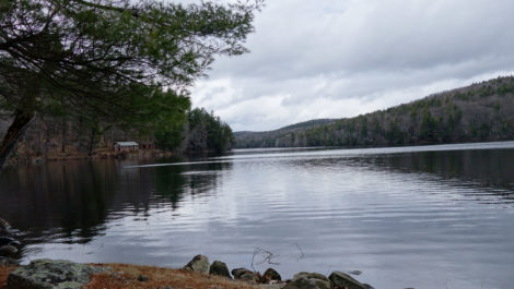 Lower Spectacle Pond, that Mass Audubon maintains would be permanently damaged by the Kinder Morgan pipeline. Photo: Ben Hillman