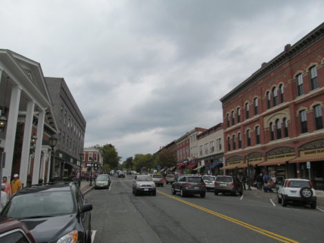 Main Street in Lee, where inadequate water system infrastructure may jeopardize the Eagle Mill redevelopment. Photo: Heather Bellow