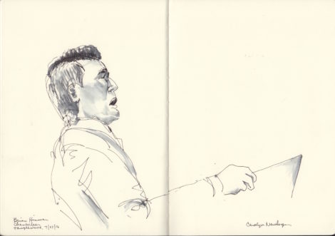 Brian Hinman, tenor. Illustration: Carolyn Newberger