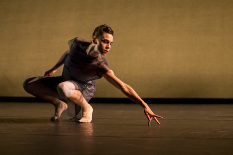 Hubbard Street Dancer Jacqueline Burnett in "Waxing Moon" by Robyn Mineko Williams. Photo by Todd Rosenberg