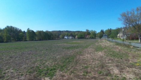 The expanse of the 8-acre 100 Bridge Street parcel looking north toward Bridge Street. Photo: Isaac Scribner