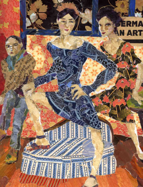 Lorraine Klagsbrun. At Ease, 14 x 16. Collage.