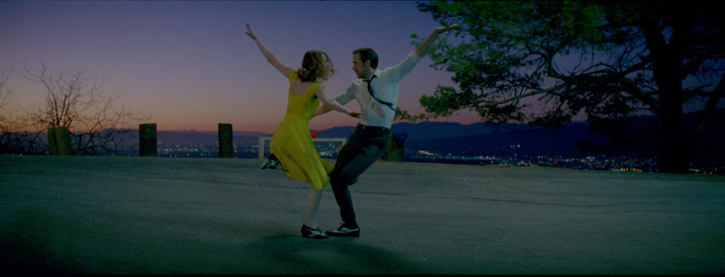 Ryan Gosling and Emma Stone in the upcoming "La La Land," which co-stars Finn Wittrock. The movie, which is scheduled to open on December 16, is about a jazz pianist who falls for an aspiring actress in Los Angeles. (Photo courtesy of Lionsgate).
