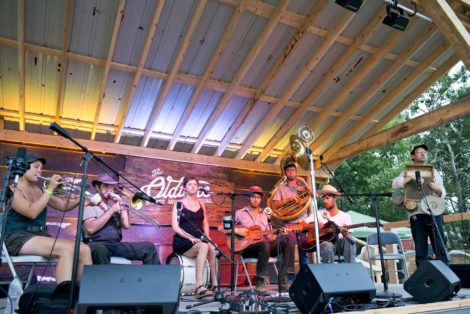 'Tuba Skinny' New Orleans Style jazz band at Oldtone Roots Music Festival in Hillsdale, N.Y. Photo: Juris Mardwig
