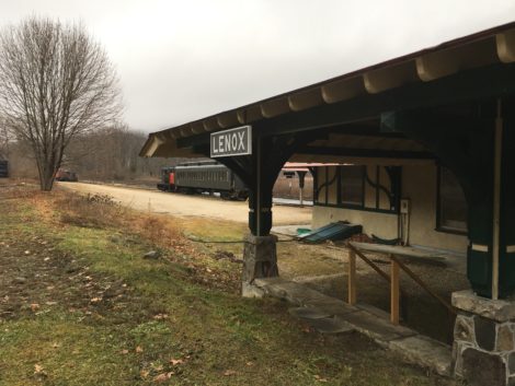 Lenox Dale Station, with Berkshire Scenic Railroad equipment in the background.