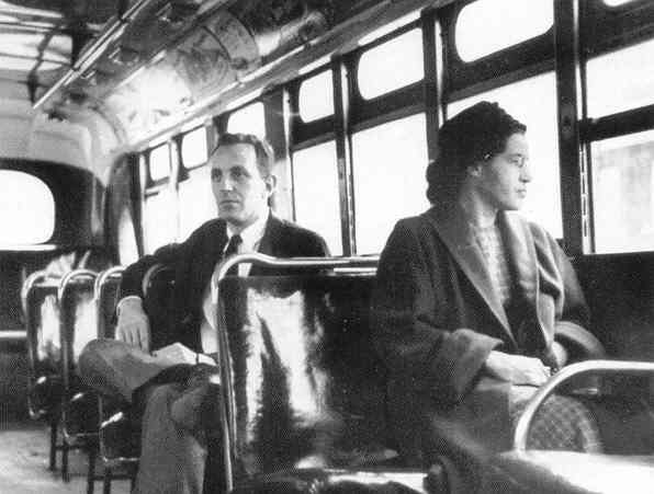 rosa parks bus boycott signs