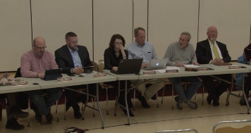 Members of the BHRSD School Committee: from left, Dan Weston, Rich Dohoney, Business Manager Sharon Harrison, Superintendent Peter Dillon, Committee Chair Stephen Bannon, and Andy Potter. Photo: Courtesy CTSB