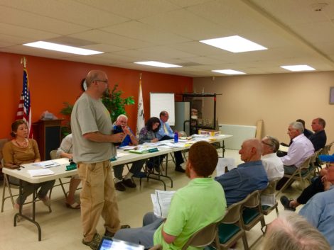 Becket resident Mike Lavery addressing the August session.