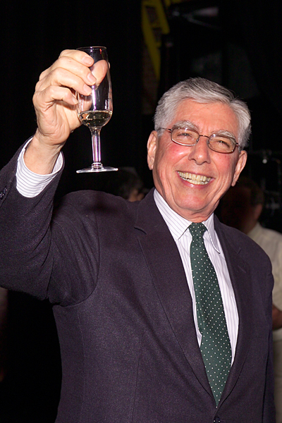Hugh Gelston Hardy, saluting the completion of the Mahaiwe Theatre.