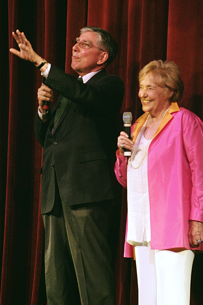 Hugh Hardy and Mahaiwe Performing Arts Center co-founder Lola Jaffe at celebration of the re-opening of the theatre.