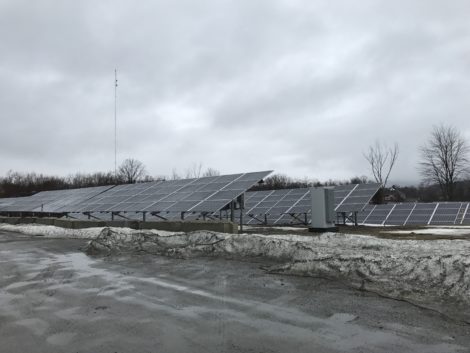 The 480 solar panels installed on the northern side of the Barrington Brewery parking lot that supplies 168,000kw.