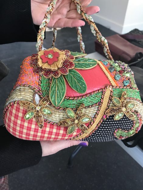 A bag by Mary Francis. Very collectible, these bags are usually very pricey, but this one at BerkChique! will sell for $45.