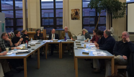 The Southern Berkshire Regional School Committee meeting to decide how to respond to a 2017 budget that had been rejected by two towns, Monterey and Egremont.