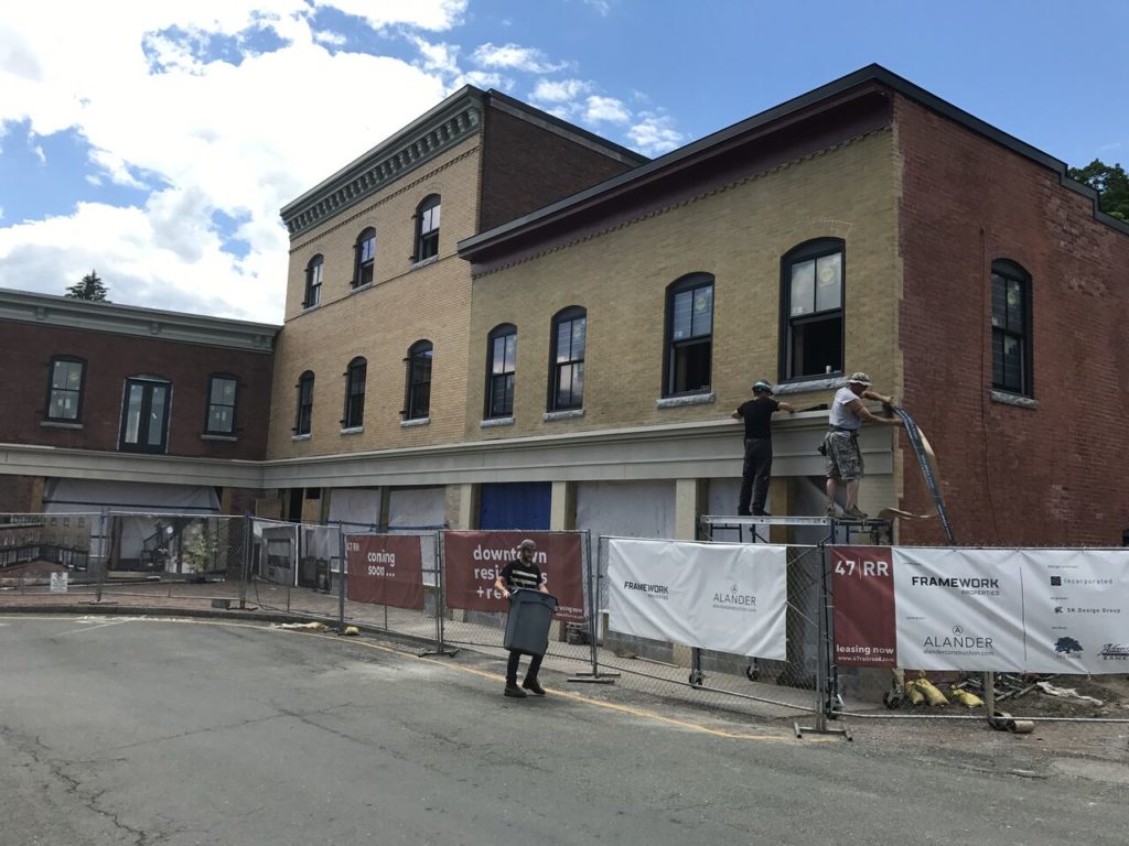 Framework Properties is working on a mixed-use retail and residential development at the top of Railroad Street. Photo: Terry Cowgill