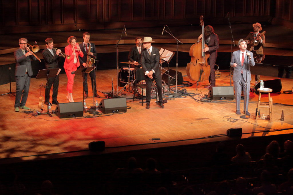 The Hot Sardines performing at Tanglewood's Ozawa Hall in Lenox on June 16. Photo: Hilary Scott