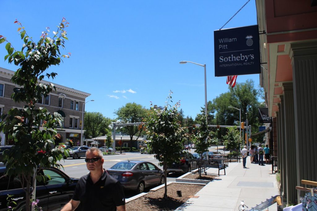 Williiam Pitt Sotheby's is one of several real estate agencies on Main Street. Photo: Terry Cowgill