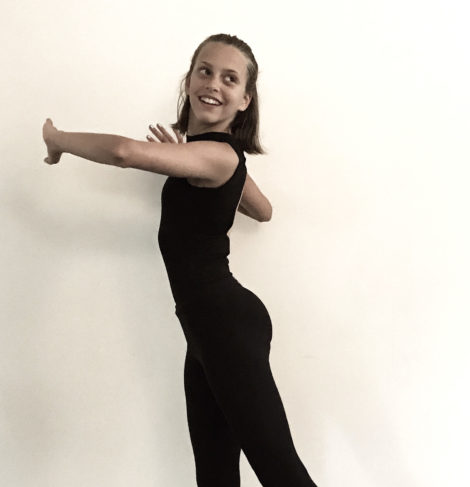 Twelve-year-old Lili, in a MAX modern jazz dance class. Photo: Hannah Van Sickle