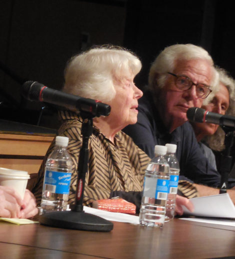 Olga Weiss, who operated the Music Inn. Nest to her is book publisher Larry Gadd. Photo: Terry Cowgill