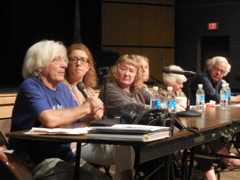 The panel of friends and alumni of The Music Inn: from left, David Rothstein, Sarah Eustace, Nancy Fitzpatrick, Vera Lacocq, Olga Weiss, and Larry Gadd. Photo: Terry Cowgill