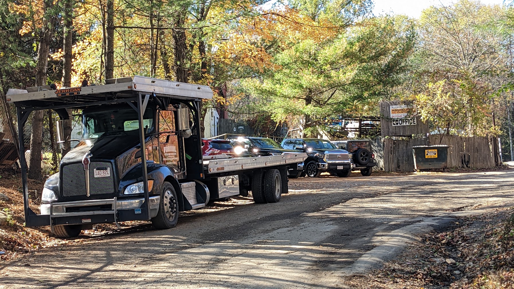 Formel Auto Salvage one day after a fire on the property. Photo by