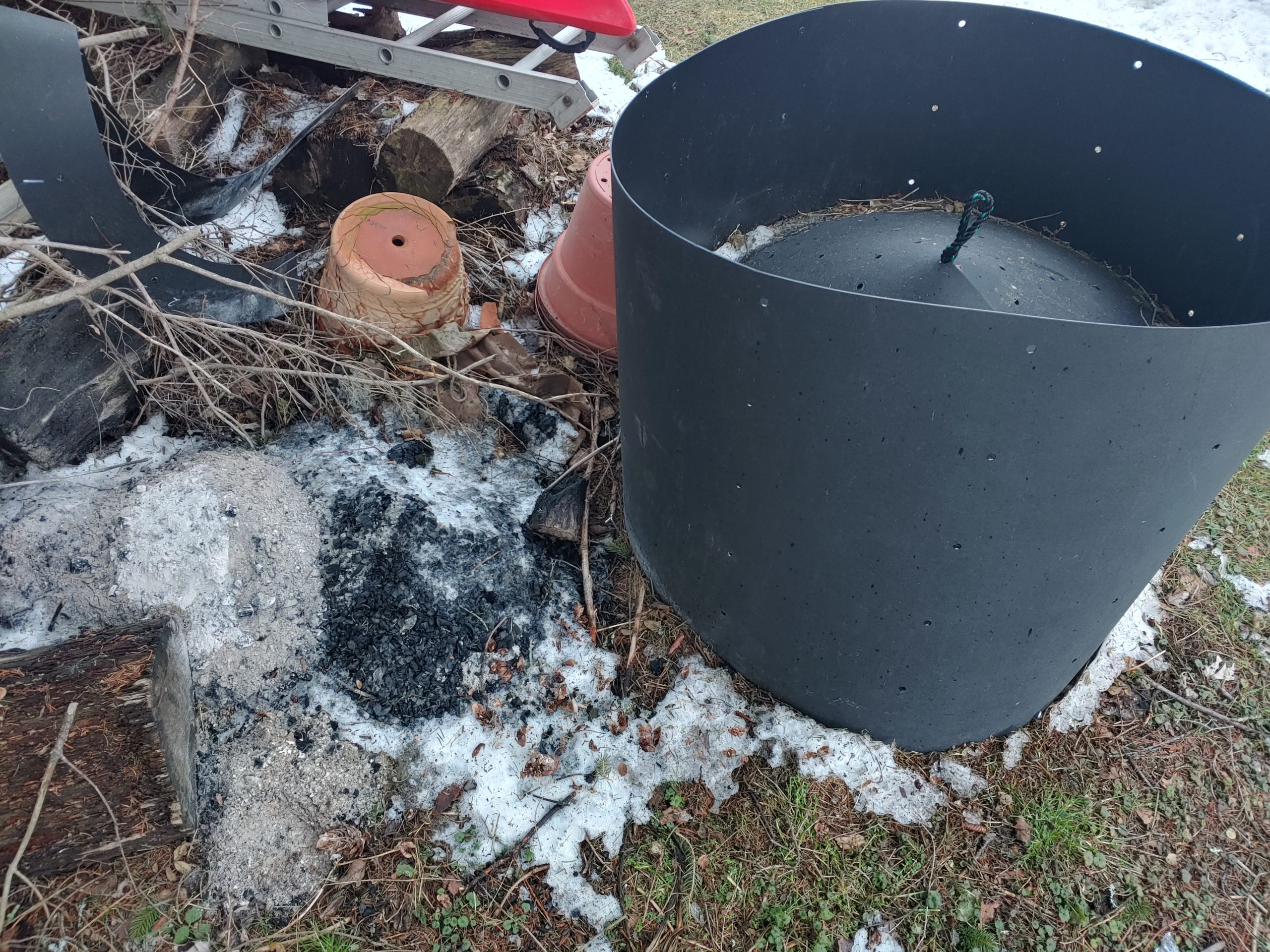 ash pile next to compost bin(1) The Berkshire Edge