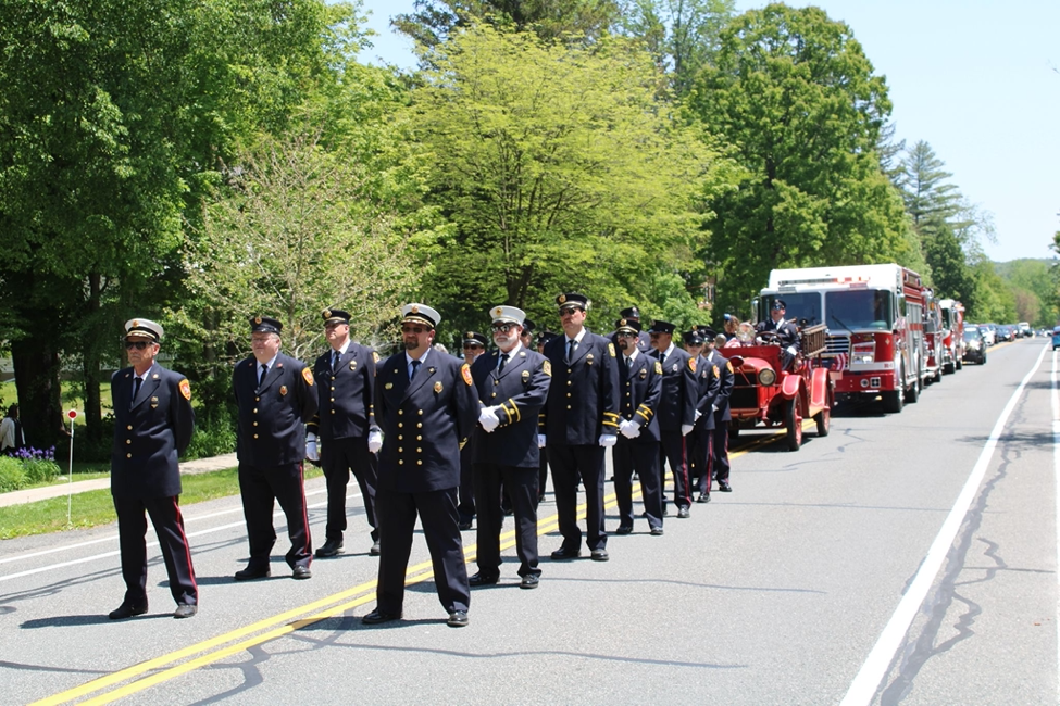 Members of Stockbridge Fire Department in Memorial Day Parade The
